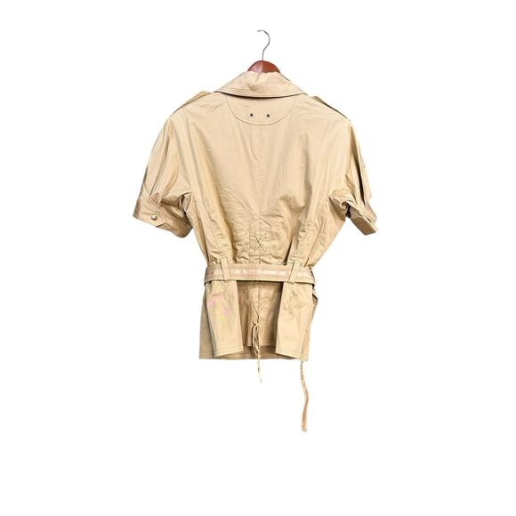 LUISA SPAGNOLI Womens Military Jacket IT 48 XL Beige Polyester CI01 - Picture 2 of 9